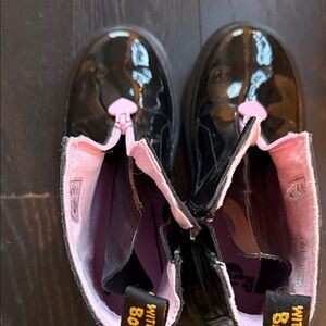 Black and Pink Kids Shoes